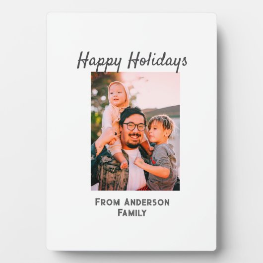 Glückliche Ferien Foto Moderne Liebe Kleine Famili Fotoplatte (Vorderseite)