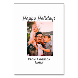 Glückliche Ferien Foto Moderne Liebe Kleine Famili Tischnummer