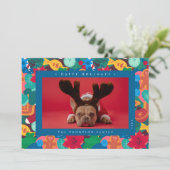 GLÜCKLICHE FERIEN Fügen Sie Ihr Foto hinzu (Stehend Vorderseite)