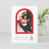 GLÜCKLICHE FERIEN Fügen Sie Ihr Foto hinzu (Stehend Vorderseite)