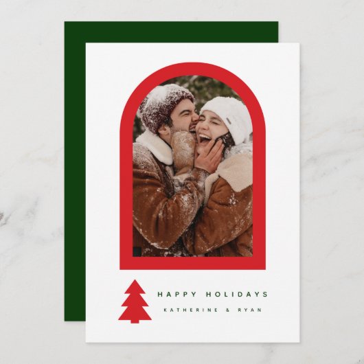 GLÜCKLICHE FERIEN Fügen Sie Ihr Foto hinzu (Vorne/Hinten)