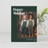 Glückliche Ferien moderne fröhliche Weihnachten (Stehend Vorderseite)