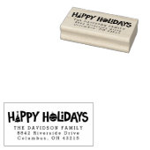 Glückliche Ferien Rücksendeadresse Briefmarke Gummistempel (Stempel)