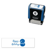 Glückliche Ferien Snowman Permastempel (Beispiel)