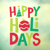 Glückliche Ferien Spaß farbenfroh rot grün Fensteraufkleber (Blatt 3)