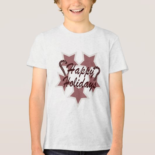 glückliche Ferien Tri-Blend Shirt (Vorderseite)