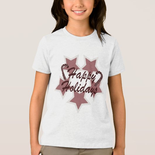 glückliche Ferien Tri-Blend Shirt (Vorderseite)