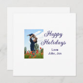 Glückliche Ferien Vater Sohn Weihnachten Familieng (Vorne/Hinten)