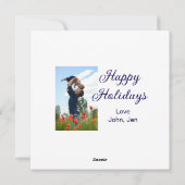 Glückliche Ferien Vater Sohn Weihnachten Familieng (Rückseite)