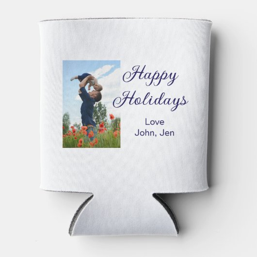 Glückliche Ferien Vater Sohn Weihnachten Familieng Dosenkühler (Vorderseite)