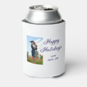 Glückliche Ferien Vater Sohn Weihnachten Familieng Dosenkühler (Kanne Rückseite)