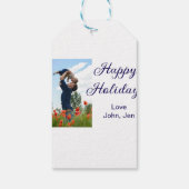 Glückliche Ferien Vater Sohn Weihnachten Familieng Geschenkanhänger (Rückseite)