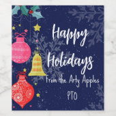 glückliche Ferien von einem Nachbarn aus sozialer  Weinetikett (Einzelnes Label)