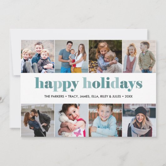 glückliche Ferien | Weihnachten im Foto - Collage Einladung (Vorderseite)