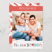 GLÜCKLICHE FERIEN Weihnachten ist die Saison Typog (Vorne/Hinten)