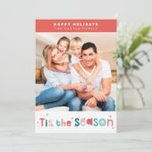 GLÜCKLICHE FERIEN Weihnachten ist die Saison Typog (Stehend Vorderseite)