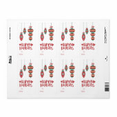 Glückliche Ferien zum/vom Ornament Geschenketikett (Vorne)