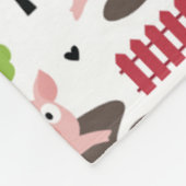 Glückliche Ferkel im Lehm-Fleece-Decken Fleecedecke (Ecke)