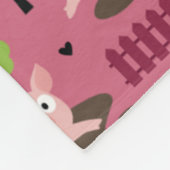 Glückliche Ferkel im Lehm-Fleece-Decken Fleecedecke (Ecke)