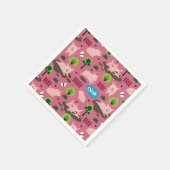 Glückliche Ferkel im Mud Napkins Serviette (Ecke)