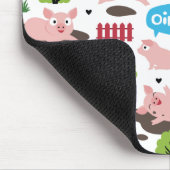Glückliche Ferkel in der Muschelmuse Mousepad (Ecke)