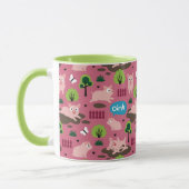 Glückliche Ferkel in der schlammigen Tasse (Links)