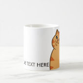 Glückliche fette orange Katze Kaffeetasse (Mittel)