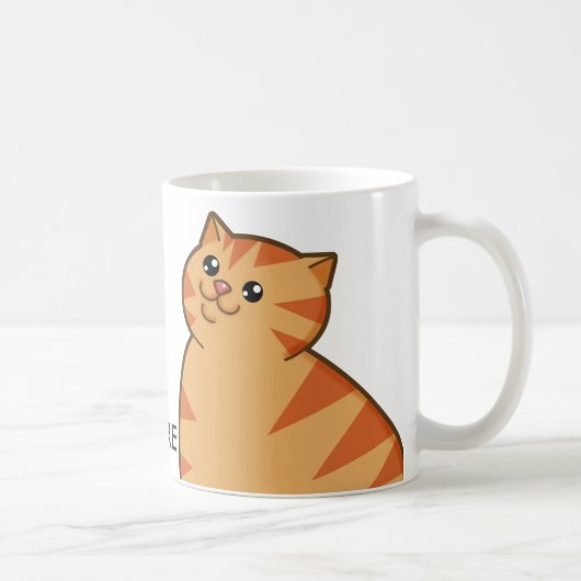 Glückliche fette orange Katze Kaffeetasse (Rechts)