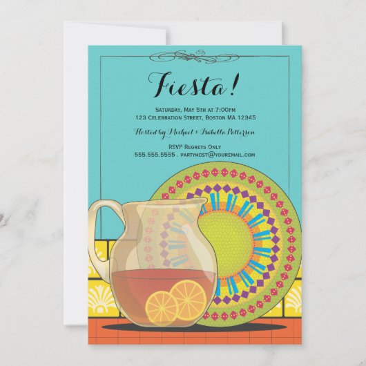 Glückliche Fiesta-Party Einladung (Vorderseite)