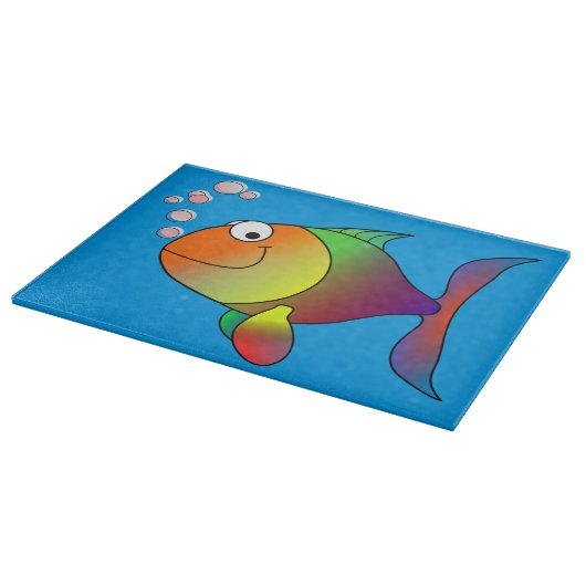 Glückliche Fische Schneidebrett (Ecke)