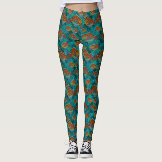 Glückliche Fischen-Leggings Leggings (Vorderseite)