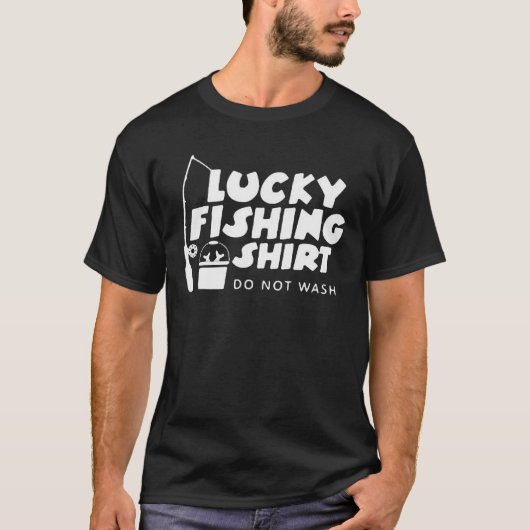 Glückliche Fischerei nicht waschen T-Shirt (Vorderseite)