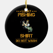 Glückliche Fischerei nicht waschenden lustigen Tex Keramik Ornament (Hinten)