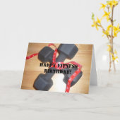 Glückliche Fitnessgeburtstag Karte (Gelbe Blume)