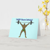 Glückliche Fitnessgeburtstag Karte (Gelbe Blume)