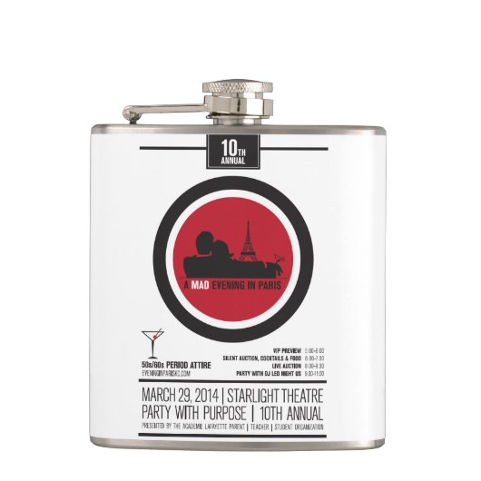 Glückliche Flasche Flachmann (Vorderseite)