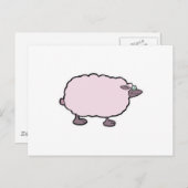 glückliche, flauschige Schafe Postkarte (Vorne/Hinten)