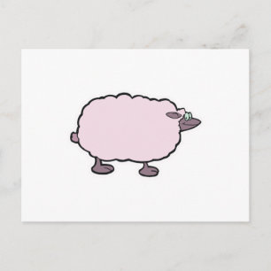 glückliche, flauschige Schafe Postkarte