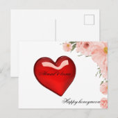 glückliche Flitterwochen Postkarte (Vorne/Hinten)