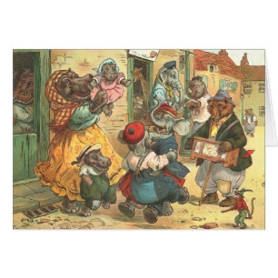 Glückliche Flusspferd-Familie