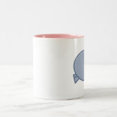 Glückliche Flusspferd-Tasse Zweifarbige Tasse (Mittel)