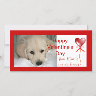 Glückliche Foto-Karten des Valentines Tageshunde Feiertagskarte