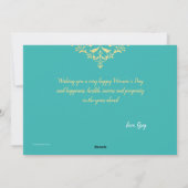 Glückliche Frauentagskarte Feiertagskarte (Rückseite)