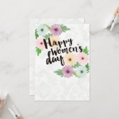 Glückliche Frauentagskarte Karte (Vorderseite/Rückseite Beispiel)