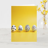 Glückliche Freude Ja Persönliche Karte (Gelbe Blume)