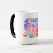 Glückliche freudige freie Tasse (Vorderseite Links)