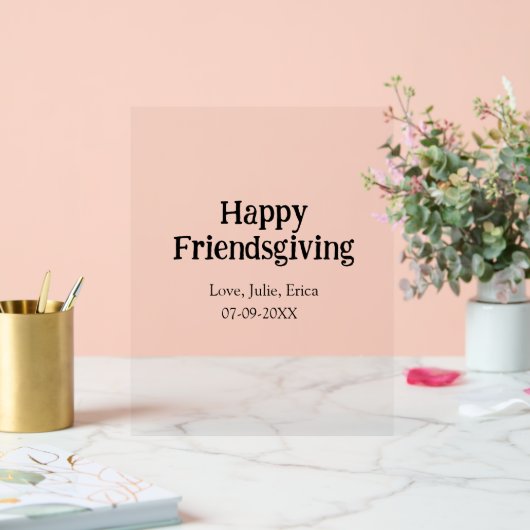 Glückliche Freunde hinzufügen Namen mit Liebe Datu Acrylschild (Hochzeit)