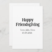 Glückliche Freunde hinzufügen Namen mit Liebe Datu Einladung (Vorne/Hinten)