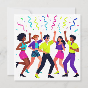 Glückliche Freunde Tanzparty Feier Save The Date
