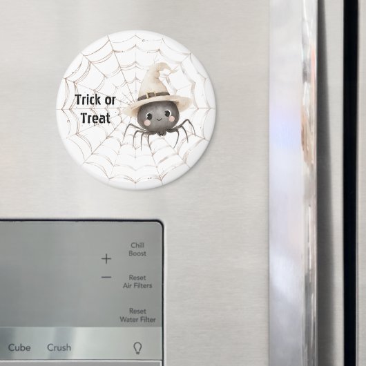 Glückliche freundliche Spinne im Netz Halloween Magnet (In Situ (Kühlschrank))